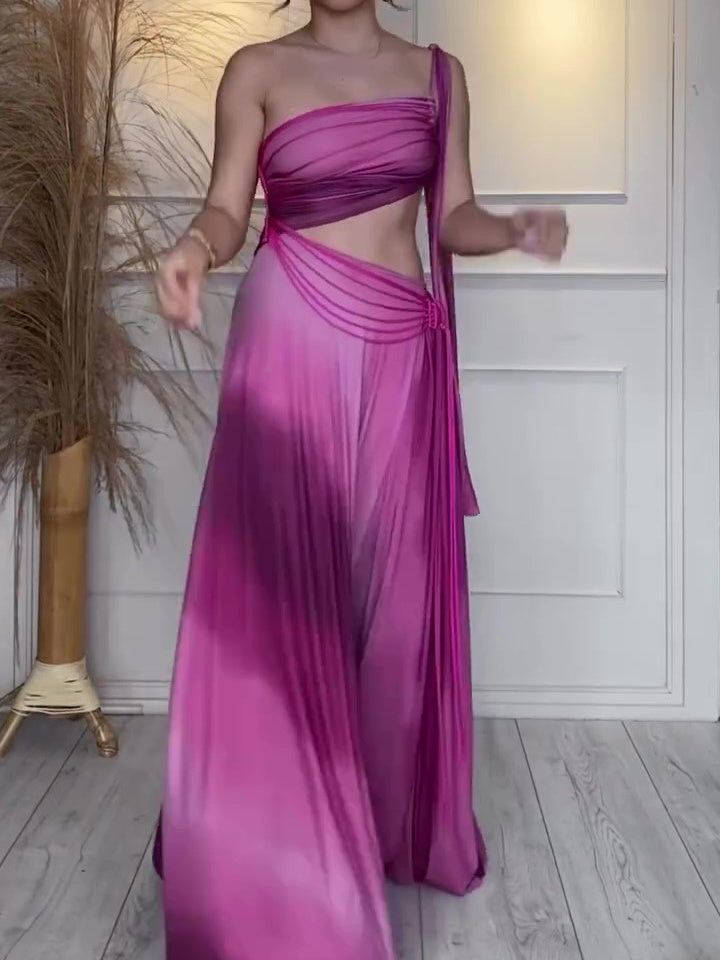 Maxikleid mit Farbverlauf und Cut-Out