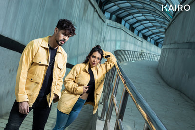 Yellow Color Code Fabric Double Part Jacket