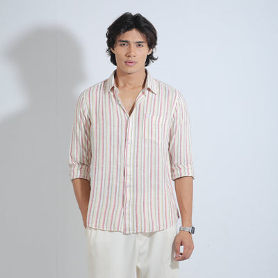 White, Red & Yellow Remi Cotton Check Full Sleeve Shirt – Kairo