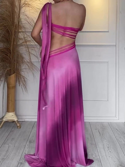 Maxikleid mit Farbverlauf und Cut-Out