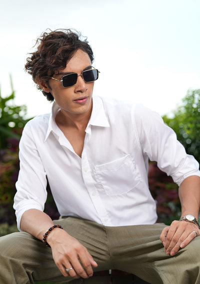 White  Cotton Full Sleeve Cotton Shirt – Kairo